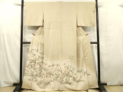 平和屋着物■豪華色留袖　駒刺繍　花松文　枝梅　暈し染め　金彩　正絹　逸品　DABG1726ya