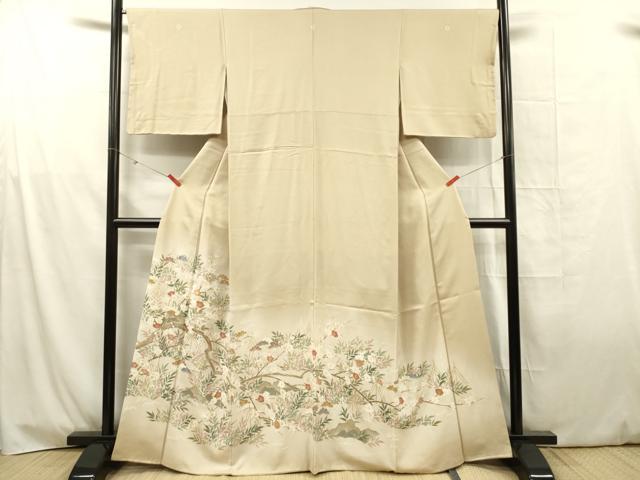 平和屋着物■豪華色留袖　駒刺繍　花松文　枝梅　暈し染め　金彩　正絹　逸品　DABG1726ya