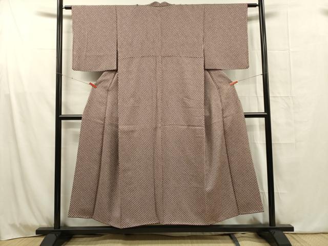 平和屋着物■上質なお召　七宝文　正絹　逸品　DABG1728ya