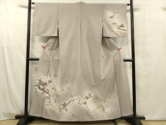平和屋着物■訪問着　手描き　蔦の葉文　暈し染め　金彩　正絹　逸品　DABG1736ya