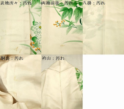 平和屋着物■訪問着　草花文　正絹　逸品　DABG1739ya
