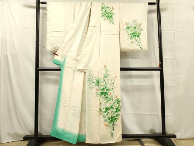 平和屋着物■訪問着　草花文　正絹　逸品　DABG1739ya