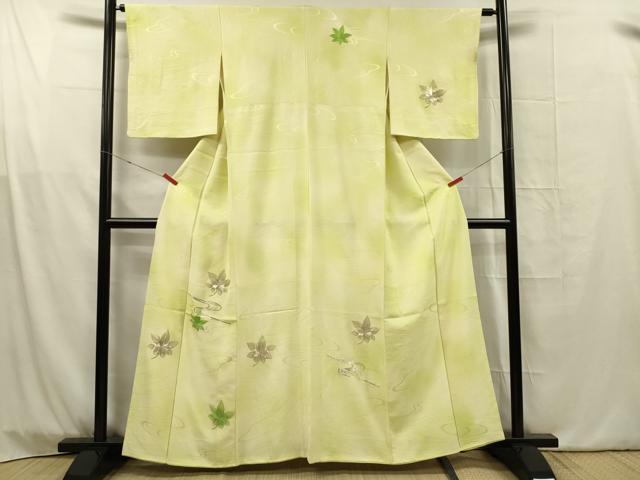 平和屋着物■訪問着　総刺繍　駒刺繍　舞楓文　暈し染め　正絹　逸品　DABG1742ya