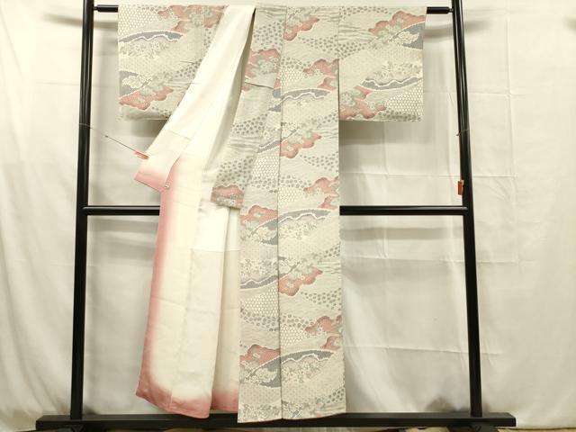 平和屋着物■上質な小紋　吉祥花文　さが美扱い　正絹　逸品　DABG1753ya