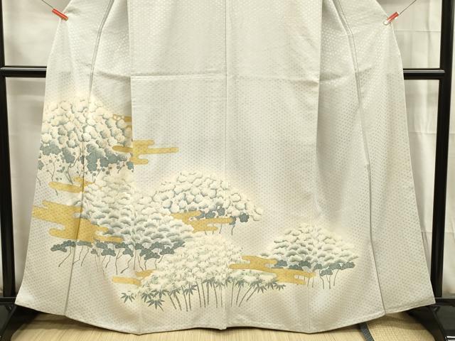 平和屋着物■豪華色留袖　駒刺繍　松竹梅　金彩　正絹　逸品　DABG1756ya