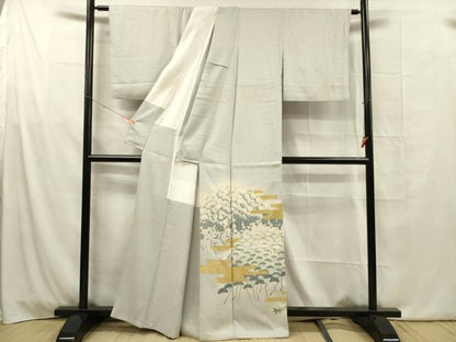 平和屋着物■豪華色留袖　駒刺繍　松竹梅　金彩　正絹　逸品　DABG1756ya