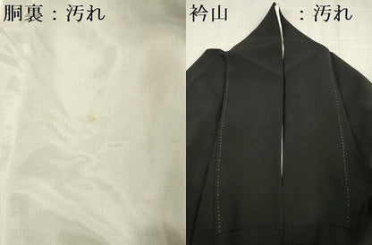 平和屋着物■豪華黒留袖　作家物　駒刺繍　草花文　金彩　正絹　逸品　DABG1758ya
