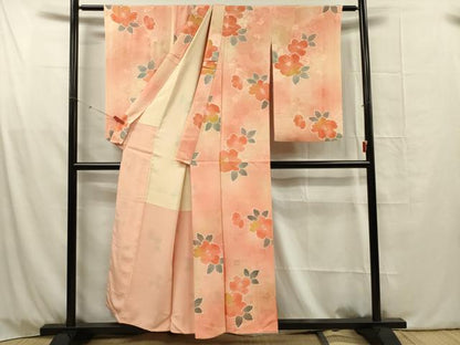 平和屋着物■上質な小紋　地紋起こし　舞花文　暈し染め　正絹　逸品　DABG1763ya