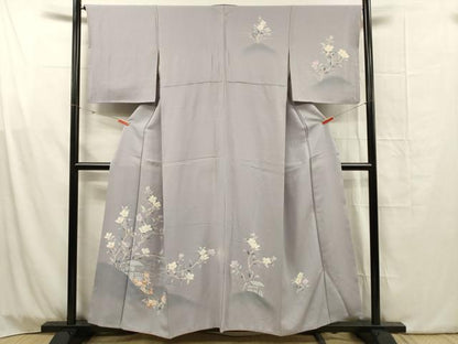 平和屋着物■訪問着　友禅　風景枝花文　正絹　逸品　DABG1766ya