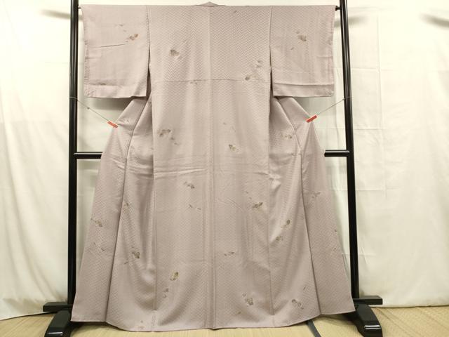 平和屋着物■上質な小紋　扇花文　金彩　正絹　逸品　DABG1778ya