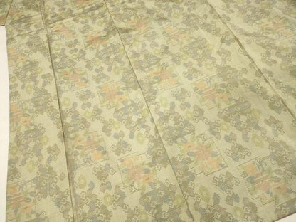 平和屋着物■本場大島紬　7マルキ　色紙重ね花文　正絹　逸品　DABG1784ya