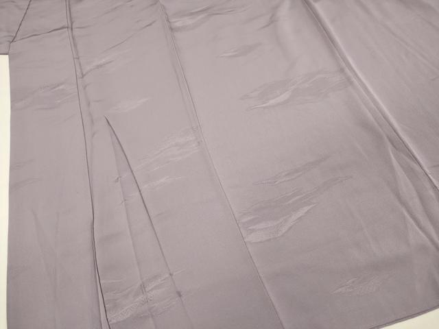 平和屋着物■上質な色無地　亀甲霞地紋　薄葡萄色　正絹　逸品　DABG1793ya
