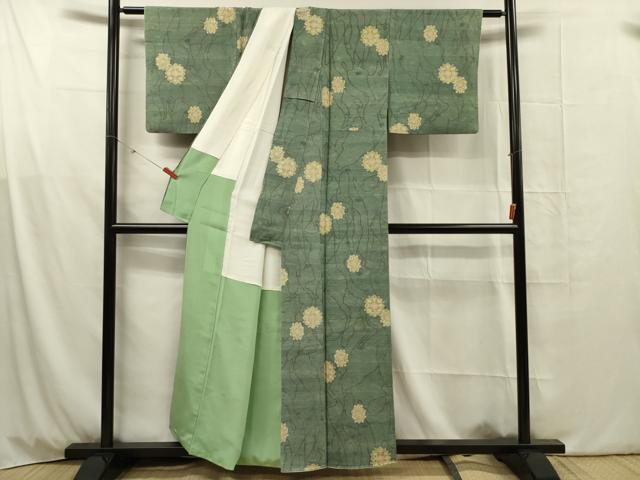 平和屋着物■上質な小紋　正倉院花文　正絹　逸品　DABG1799ya