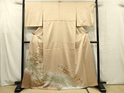 平和屋着物■豪華色留袖　風景花文　枝梅　暈し染め　金彩　正絹　逸品　DABG1805ya