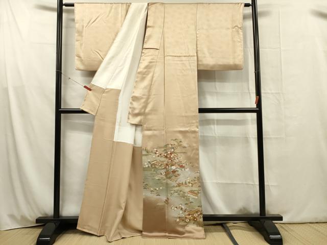 平和屋着物■豪華色留袖　風景花文　枝梅　暈し染め　金彩　正絹　逸品　DABG1805ya
