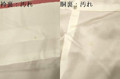 平和屋着物■上質な色無地　菊唐草地紋　甚三紅色　ロング丈　正絹　逸品　DABG1818ya