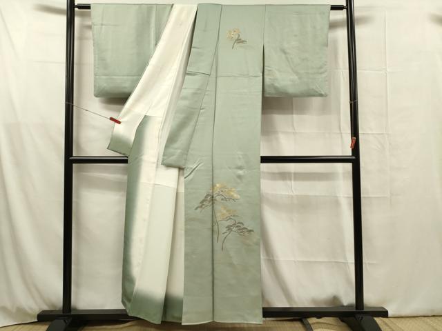 平和屋着物■訪問着　竹屋町刺繍　枝松　金彩　正絹　逸品　DABG1825ya