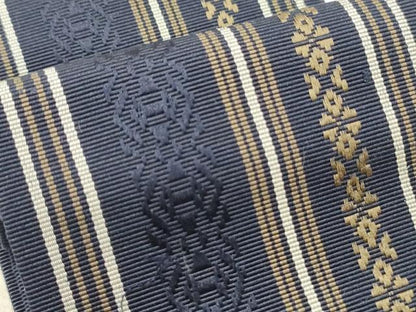 平和屋着物◎男性　本場筑前博多織　角帯　献上　田中辰雄作　証紙付き　正絹　逸品　DABG1853ya