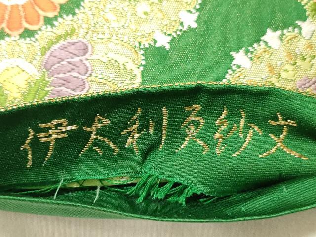平和屋着物◎六通柄袋帯　唐織　伊太利更紗文　金糸　正絹　逸品　DABG1878ya