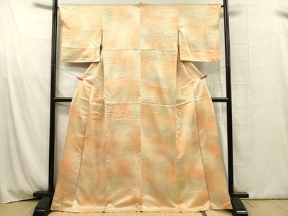 平和屋着物■上質な小紋　芝地紋　暈し染め　正絹　逸品　DABG1906ya