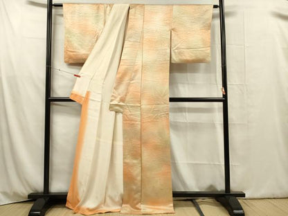 平和屋着物■上質な小紋　芝地紋　暈し染め　正絹　逸品　DABG1906ya