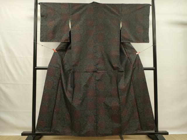 平和屋着物■本場大島紬　洋花唐草文　正絹　逸品　未使用　DABG1928ya