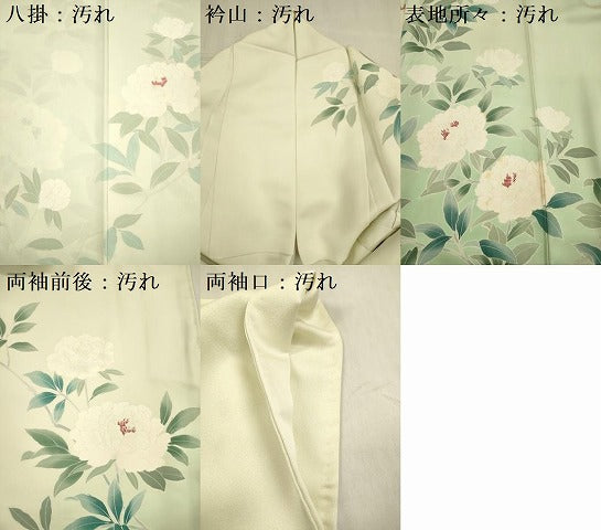 平和屋着物■訪問着　刺繍　花鳥文　暈し染め　金糸　正絹　逸品　DABG1983ya