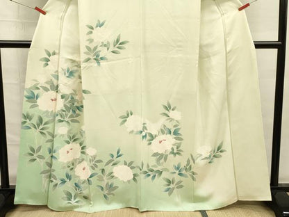 平和屋着物■訪問着　刺繍　花鳥文　暈し染め　金糸　正絹　逸品　DABG1983ya