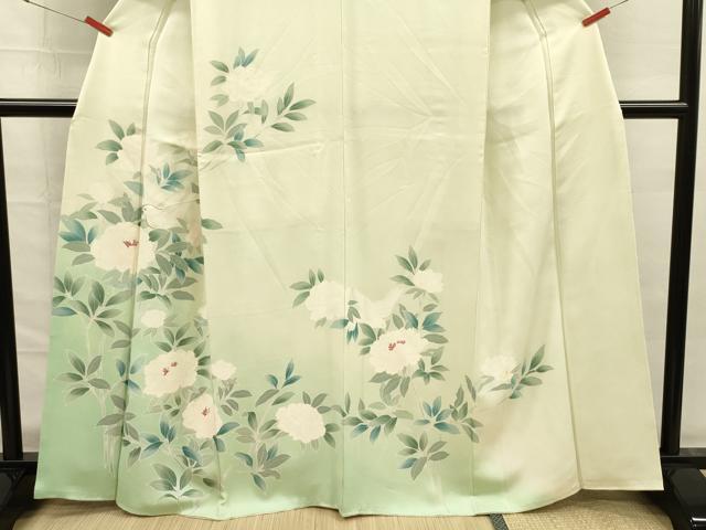平和屋着物■訪問着　刺繍　花鳥文　暈し染め　金糸　正絹　逸品　DABG1983ya