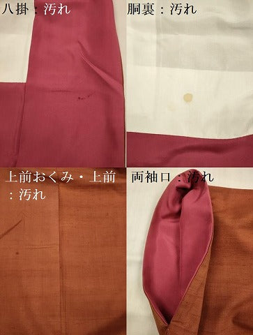 平和屋着物■上質な紬　樺色　暈し染め　正絹　逸品　DABG1987ya