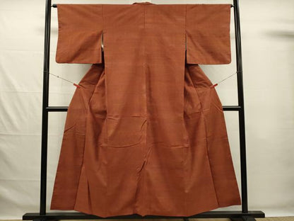 平和屋着物■上質な紬　樺色　暈し染め　正絹　逸品　DABG1987ya