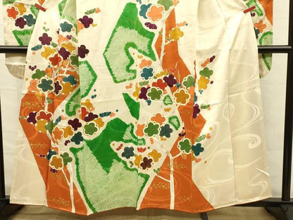 平和屋着物■豪華振袖　駒刺繍　絞り　枝梅　金彩　正絹　逸品　DABG1992ya