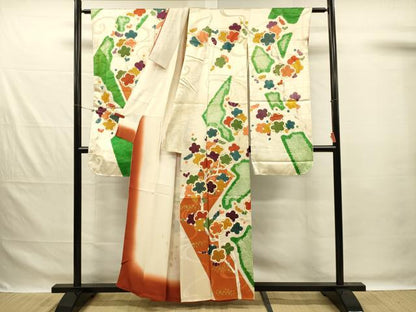 平和屋着物■豪華振袖　駒刺繍　絞り　枝梅　金彩　正絹　逸品　DABG1992ya
