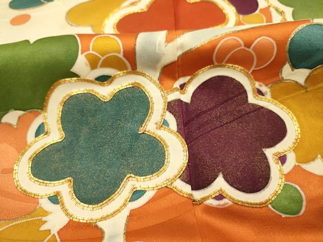 平和屋着物■豪華振袖　駒刺繍　絞り　枝梅　金彩　正絹　逸品　DABG1992ya