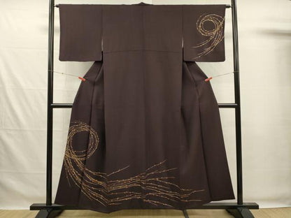 平和屋着物■訪問着　枝葉文　金彩　正絹　逸品　DABG2000ya