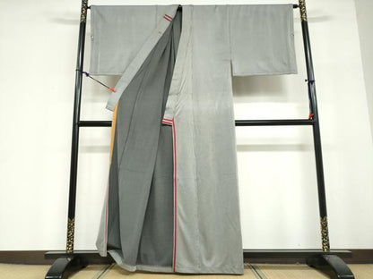 平和屋着物▽キモノデザイナー　斉藤上太郎　男性　小紋　単衣　霞文　キングサイズ　洗える着物　未使用　DABG2003ud
