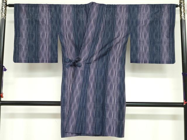 平和屋着物▽道行コート　スリーシーズン　春夏秋　塵除け　変わり縞　正絹　逸品　DABG2004ud