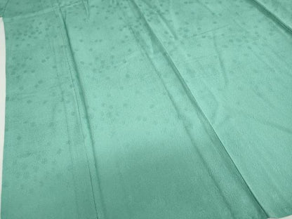 平和屋着物▽大正の浮世絵師　竹久夢二　夢二ロマン　色無地　単衣　舞花地紋　若竹色　正絹　逸品　DABG2005ud