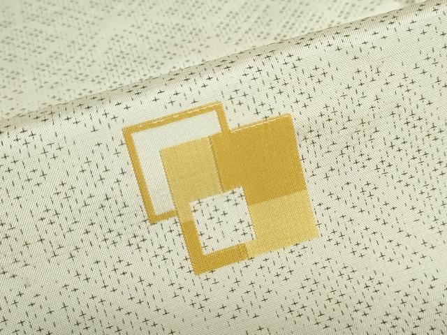 平和屋着物▽上質な紬　単衣　変わり格子文　正絹　逸品　未使用　DABG2007ud