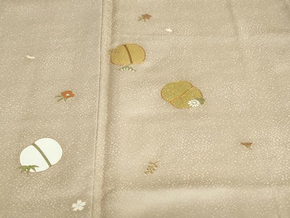 平和屋着物●訪問着　駒刺繍　抽象文様　暈し染め　金彩　正絹　逸品　未使用　DABG2103ud