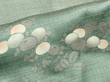 平和屋着物●訪問着　刺繍　草花丸文　暈し染め　銀彩　ますいわ屋扱い　正絹　逸品　DABG2107ud