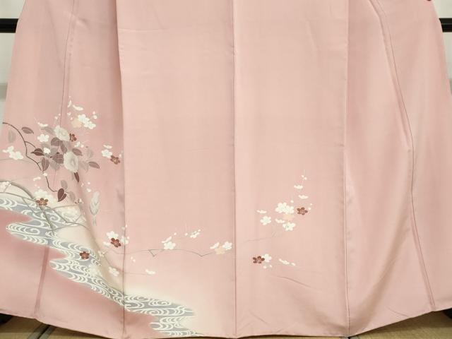 平和屋着物●訪問着　友禅　花鳥文　暈し染め　正絹　逸品　DABG2108ud