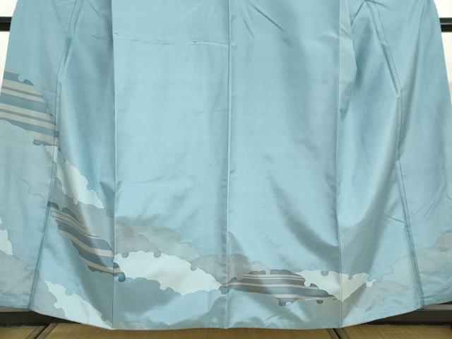 平和屋着物●訪問着　紬地　雪輪文　正絹　逸品　DABG2112ud