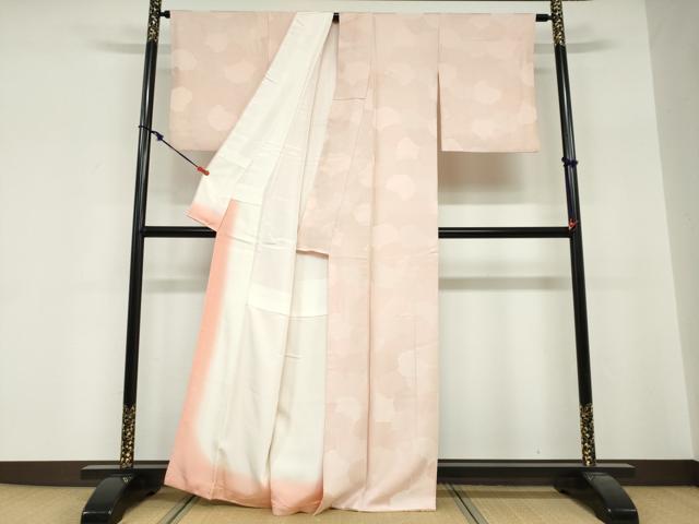 平和屋着物●上質な小紋　地紋起こし　花尽くし文　正絹　逸品　DABG2148ud