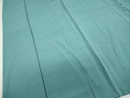 平和屋着物●上質な色無地　青緑色　正絹　逸品　DABG2150ud