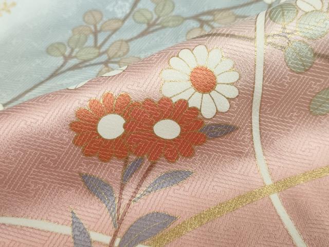 平和屋着物●訪問着　草花文　暈し染め　金彩　小田急百貨店扱い　正絹　逸品　未使用　DABG2151ud