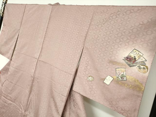 平和屋着物●訪問着　作家物　文箱草花文　百人一首　暈し染め　金彩　正絹　逸品　DABG2157ud