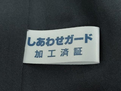 平和屋着物●伝統工芸士　白川貞夫　お召　本しぼ絣　霞間道　証紙付き　正絹　逸品　未使用　DABG2158ud