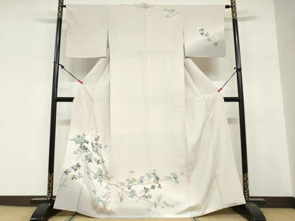平和屋着物●訪問着　草花文　暈し染め　正絹　逸品　未使用　DABG2162ud