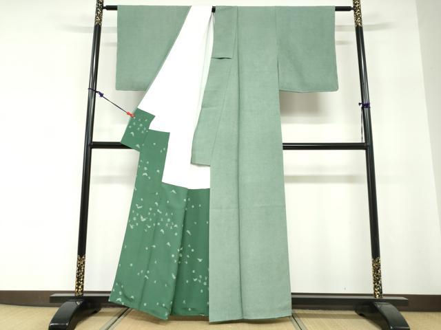 平和屋着物●江戸小紋染工房　小林染芸　小林茂徳　江戸小紋　行儀　反端付き　正絹　逸品　DABG2168ud